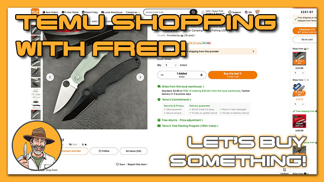 Temu Shopping With Fred – Let’s Buy Some Knives!